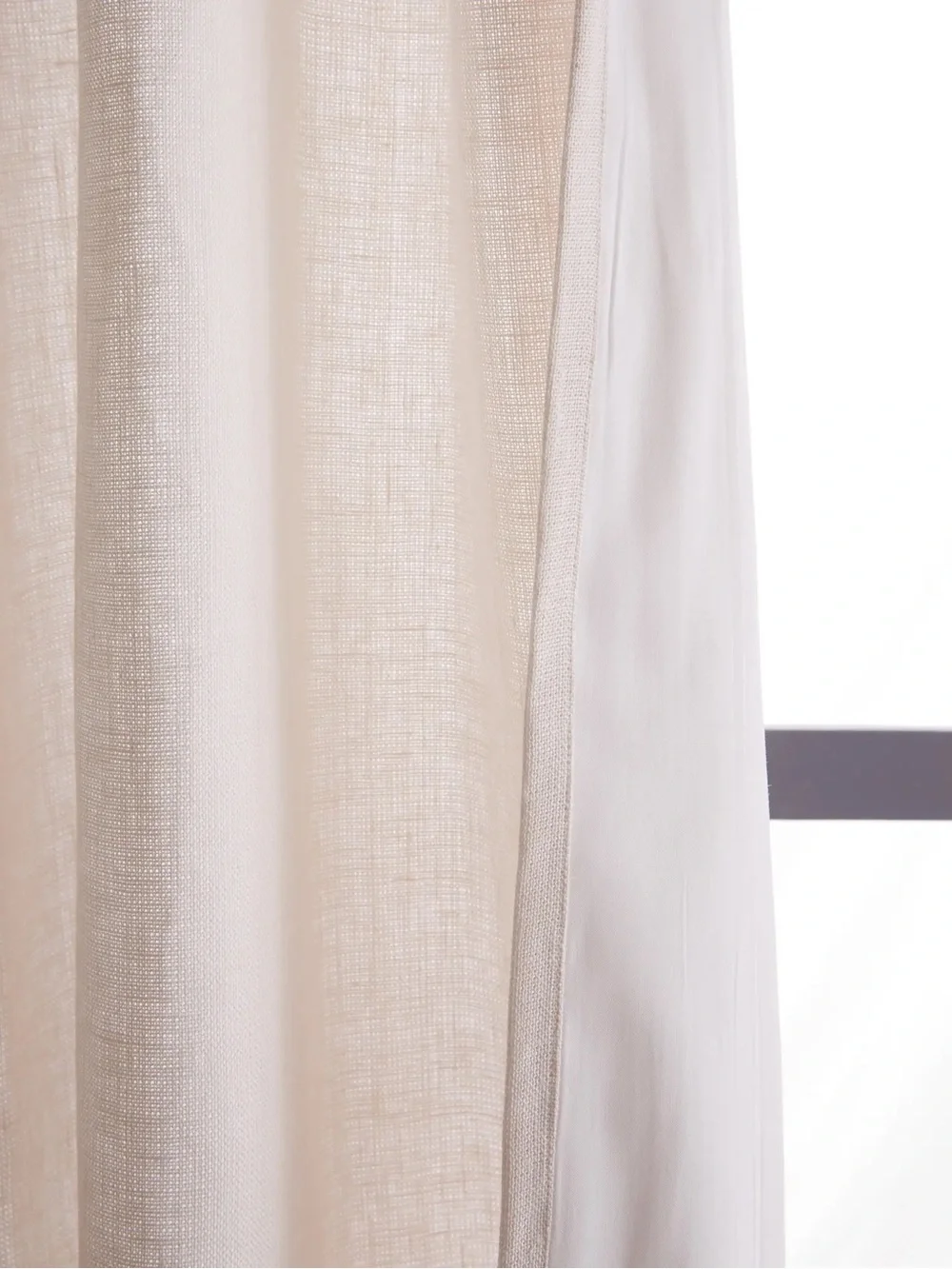 NWOT QUINCE Set Of 2 48x96 Heavyweight European Linen Curtains Sand 8328